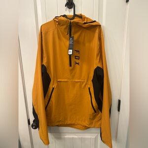 NWT Fox Racing Ranger Wind Pullover Hoodie - Gold/Black - Men's Large